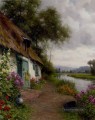 A Riverside Cottage Landschaft Louis Aston Knight